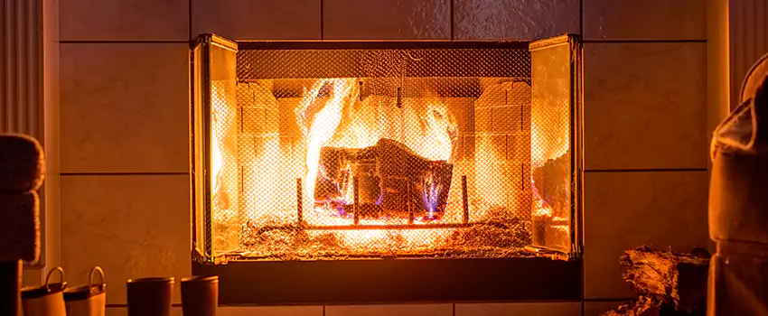Mendota Hearth Landscape Fireplace Installation in Westbrook, Maine